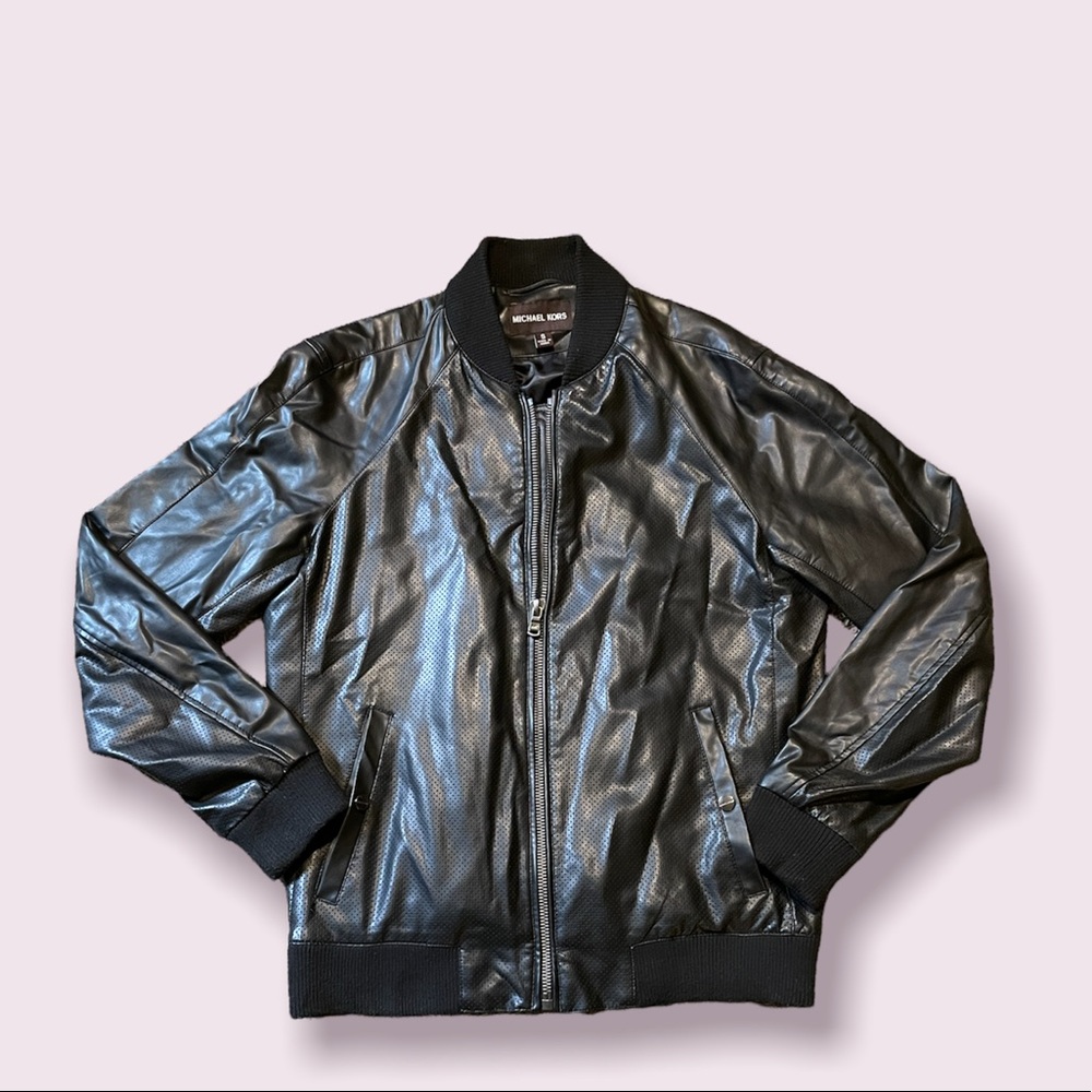 Michael Kors Men’s Faux Leather Jacket Size S